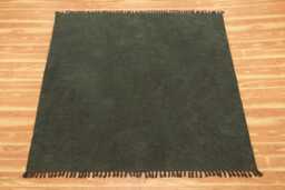 Handmade Black Cotton Kilim Rug, Indian Decor, Hallway Stair Runner - thumbnail 1