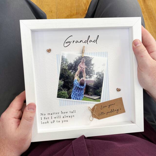 Grandad Photo Frame - Fathers Day Gift Personalised I Will Always Look Up To You - image 1