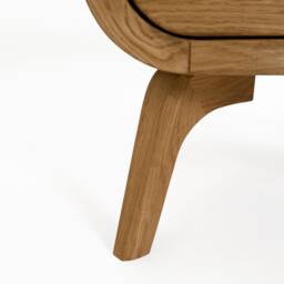 Pair Of Nightstands, Set Bedside Tables With Drawers & Shelf, Side Table, Solid Oak Bedroom Storage Scandinavian Art Deco Nachttisch - thumbnail 4