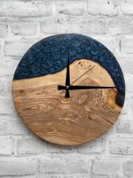 Minimal Frameless Wall Clock, Handcrafted Silent Clock With Live Edge Wood, Artsy For Kitchen, Livingroom, Bedroom, Home & Office
