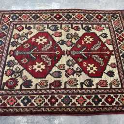Beautiful 3.3x4.7 Barjasta Wool Carpet - Hand-Knotted Modern Floral Design- Timeless Oriental Decor For Bedroom, Office, Entryway Gift Rug - thumbnail 3