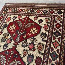 Beautiful 3.3x4.7 Barjasta Wool Carpet - Hand-Knotted Modern Floral Design- Timeless Oriental Decor For Bedroom, Office, Entryway Gift Rug - thumbnail 2