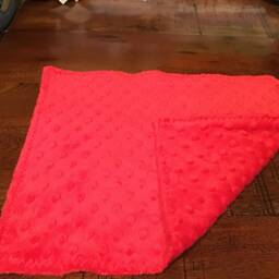 Handmade Modern Baby Minky Blanket Black, White & Red Construction Zone - thumbnail 4