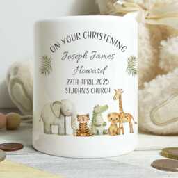 Personalised Baby Boy Gift-Ceramic Christening Keepsake - 1st Birthday Present, More Designs - thumbnail 1