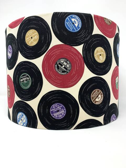 Records Lampshade, Retro Music Lamp Shade, Light Shade For Standard Lamps Or Ceiling Lights - image 1