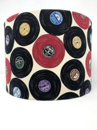 Records Lampshade, Retro Music Lamp Shade, Light Shade For Standard Lamps Or Ceiling Lights - thumbnail 1