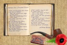 Wilfred Owen Ww1 Poem Print Anthem For Doomed Youth, First World War Art - thumbnail 1