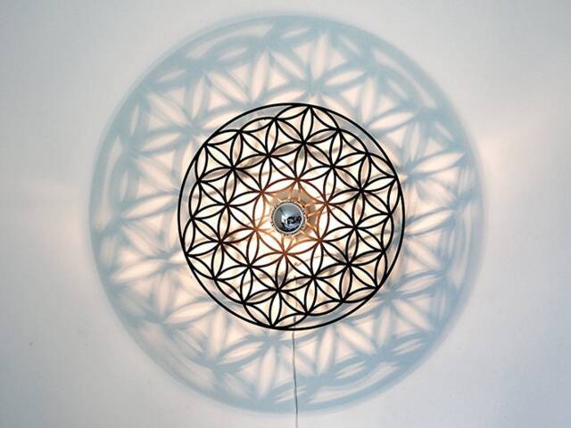 Walllamp, Flower Of Life, Shadow Lamp, Ceiling Lamp - image 1