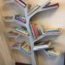 Tree Bookshelf & Toys, Bookshelf, Rustic Bookshelf, Tree Shelf, Interior, Bookcase - thumbnail 4