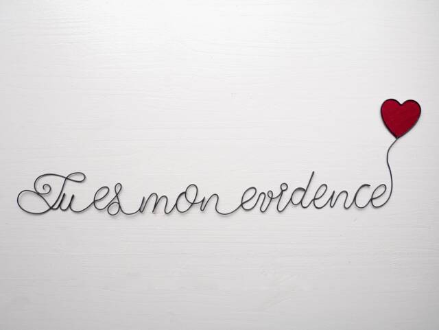 Word in Annealed Wire, Message Wall Phrase, Quote Writing Wire Sculpture, Decoration, Love - image 1