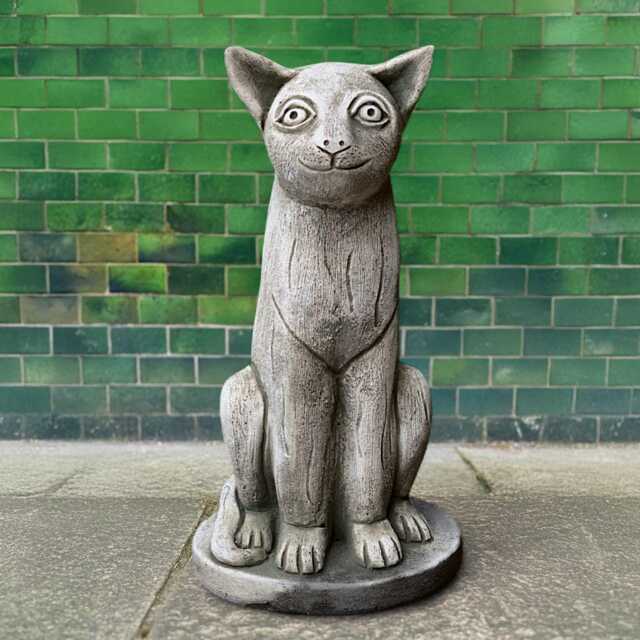 Large Concrete Cat Statue Egyptian Kitten Sculpture Stone Sitting Kitty Figurine Cement Pet Decoration Memorial Ornament Cat Lover Gift - image 1