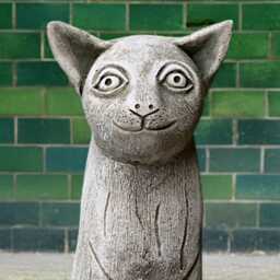 Large Concrete Cat Statue Egyptian Kitten Sculpture Stone Sitting Kitty Figurine Cement Pet Decoration Memorial Ornament Cat Lover Gift - thumbnail 3