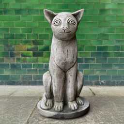 Large Concrete Cat Statue Egyptian Kitten Sculpture Stone Sitting Kitty Figurine Cement Pet Decoration Memorial Ornament Cat Lover Gift - thumbnail 1