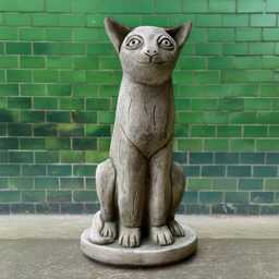 Large Concrete Cat Statue Egyptian Kitten Sculpture Stone Sitting Kitty Figurine Cement Pet Decoration Memorial Ornament Cat Lover Gift - thumbnail 2