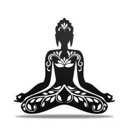 Meditating Buddha Metal Wall Art - thumbnail 2