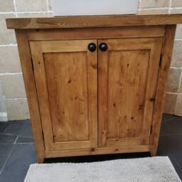 Handmade Rustic Bathroom Vanity Unit Bespoke Freestanding - Cottage Collection - thumbnail 2