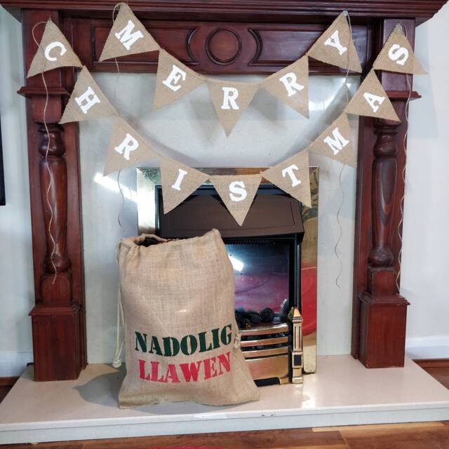 Merry Christmas Bunting/Bunting Burlap Flags Pendants Noel Navidad Joyeux No??l Be Gift - image 1