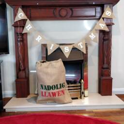 Merry Christmas Bunting/Bunting Burlap Flags Pendants Noel Navidad Joyeux No??l Be Gift - thumbnail 2