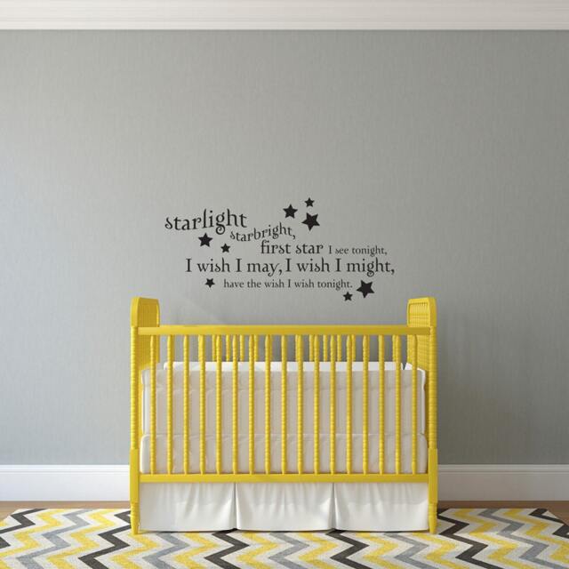 Starlight Starbright Nursery Quote - Wall Decal Custom Vinyl Art Stickers - image 1