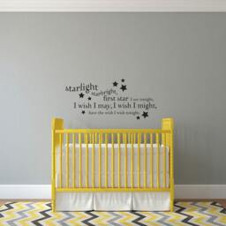 Starlight Starbright Nursery Quote - Wall Decal Custom Vinyl Art Stickers - thumbnail 1