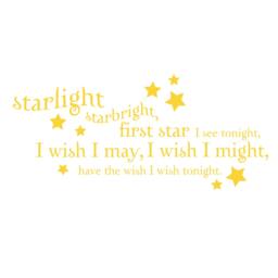 Starlight Starbright Nursery Quote - Wall Decal Custom Vinyl Art Stickers - thumbnail 3