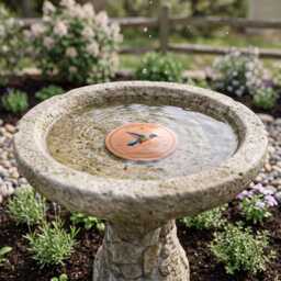 Pure Copper Bird Bath Purification Disk 10cm Water Cleaner For Baths, Outdoor Feeder Bowl Accessory, Hummingbird Decor - thumbnail 2