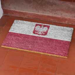 Poland Flag Door Mat South Polish Doormat Indoor Front Welcome Entrance Coir - thumbnail 3