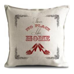 Wizard Of Oz Cushion Cover - Ruby Slippers No Place Like Home Quote Dorothy Home Decor 40cm 16 Inch