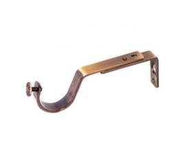 30/35mm Antique Brass Adjustable Extendable Curtain Pole Wall Bracket