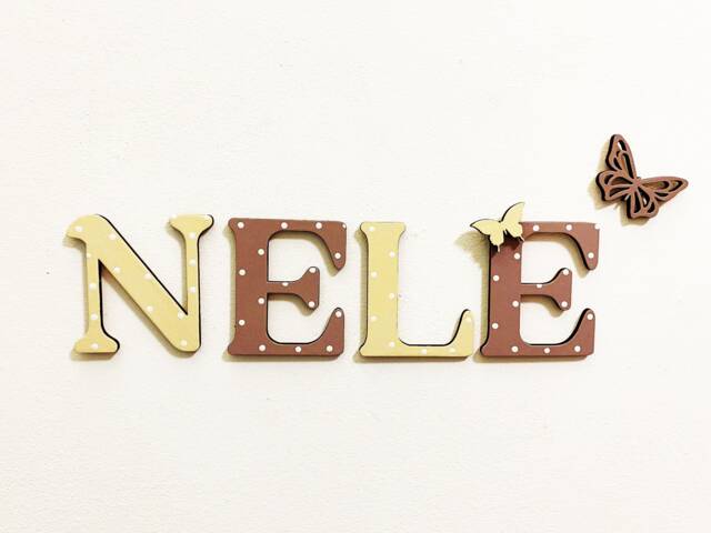 Wooden Name Letters, Nursery Wall Decor, Baby Room Sign - image 1