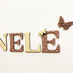 Wooden Name Letters, Nursery Wall Decor, Baby Room Sign - thumbnail 3