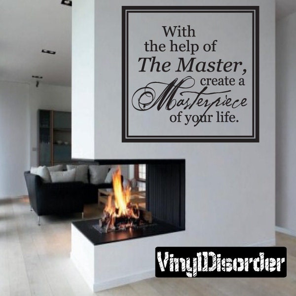 With The Help Of Master, Create A Masterpiece Your Life - Vinyl Wall Decal Quotes Sticker C008Withthehelpiiet - image 1