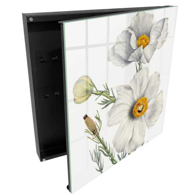 Flowers Nature Key Cabinet For Home, White Box Wall, Illustrative & Plants, Lovers Of Elegance - image 1