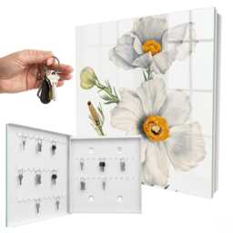 Flowers Nature Key Cabinet For Home, White Box Wall, Illustrative & Plants, Lovers Of Elegance - thumbnail 2