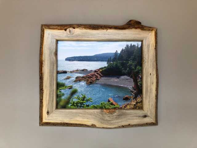 Live Edge Wood Picture Frame Rustic Decor Wall Hangings Home 8x10 - image 1
