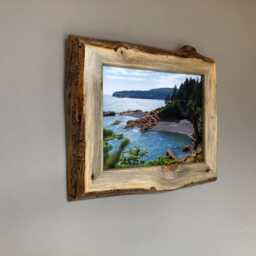 Live Edge Wood Picture Frame Rustic Decor Wall Hangings Home 8x10 - thumbnail 2
