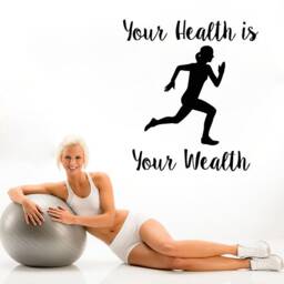 Fitness Wall Decal Motivational Gym Decor T738 - thumbnail 1