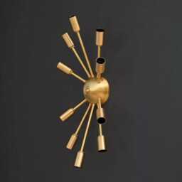 Sputnik Wall Sconce - Mid Century Modern Brass Light Fixture - thumbnail 3