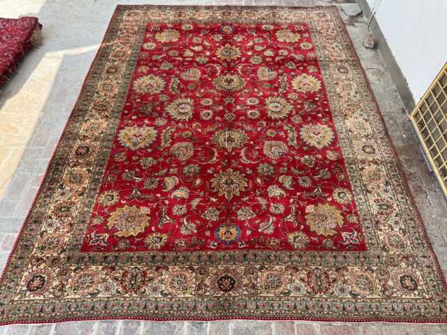 9x12 Luxury Handmade Afghan Wool Rug - Large Bohemian Geometric Oriental Carpet Oversized Area For Living Room, Bedroom Or Workspace - image 1