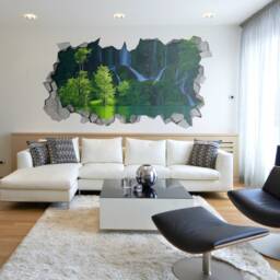 Waterfall - Wall Decal 3D Wallpaper Wall Decals Printed Art Sticker Sku Grwa3Dm - thumbnail 2