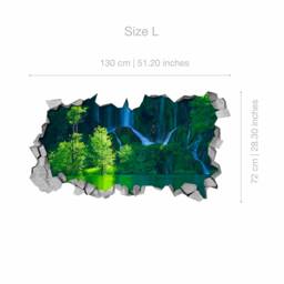 Waterfall - Wall Decal 3D Wallpaper Wall Decals Printed Art Sticker Sku Grwa3Dm - thumbnail 3