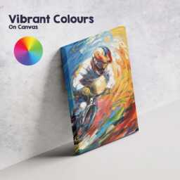 Vibrant Motocross Rider Dynamic Abstract Action Painting Canvas Wall Art Print Decor Picture Ready To Hang - thumbnail 4