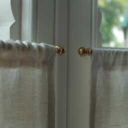 Bespoke Cafe Curtain Rods & Finials Heritage Brass Easy Mount Concealed Brackets Made To Measure - thumbnail 3