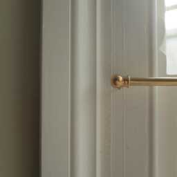 Bespoke Cafe Curtain Rods & Finials Heritage Brass Easy Mount Concealed Brackets Made To Measure - thumbnail 2