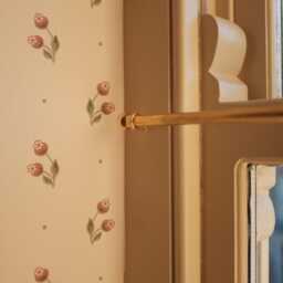 Bespoke Cafe Curtain Rods & Finials Heritage Brass Easy Mount Concealed Brackets Made To Measure - thumbnail 3