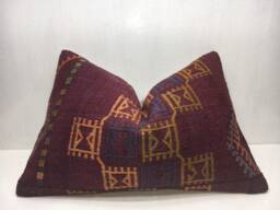 Vintage Kilim Pillow Cover, Handwoven Turkish Bohemian Accent, 16x24