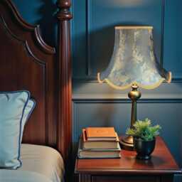 Traditional Aqua Blue Paisley Fabric Lampshade Handmade in The UK For Table & Floor Standard Lamp Shades, Ceiling Lights, Wall Lights - thumbnail 3