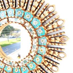 "Peruvian Mirrors - ""Turquoise Eye 45cm" - thumbnail 3