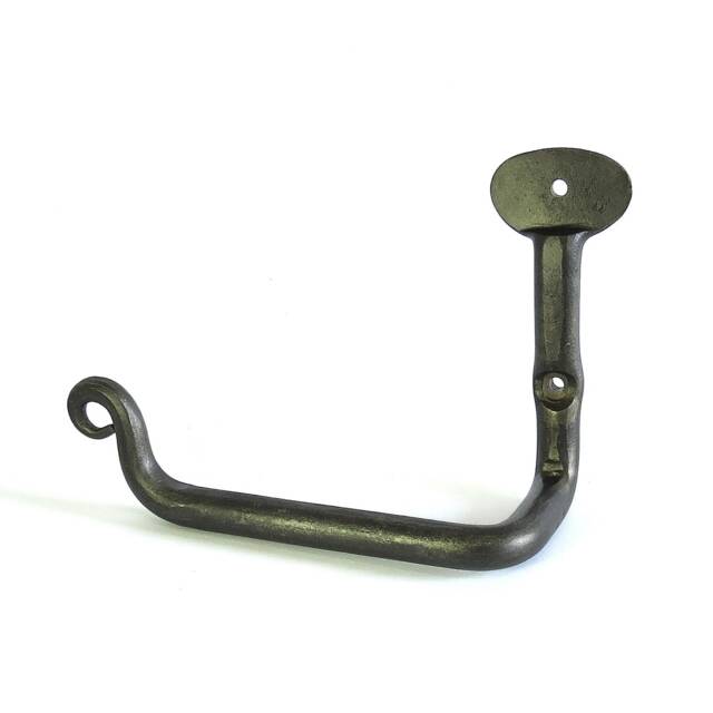 Toilet Paper Holder, Hand Forged Tissue Roll Hanger, Wrought Iron Garden Curtain Hook, Blacksmith Metal Rustic Antique Farmhouse Home Decor - image 1