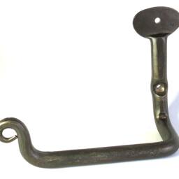 Toilet Paper Holder, Hand Forged Tissue Roll Hanger, Wrought Iron Garden Curtain Hook, Blacksmith Metal Rustic Antique Farmhouse Home Decor - thumbnail 4